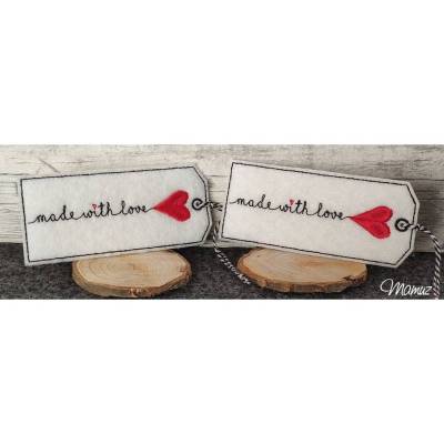 * with Love ITH Anhänger * Stickdatei 10 x 10 für alle Anlässe oder einfach nur so