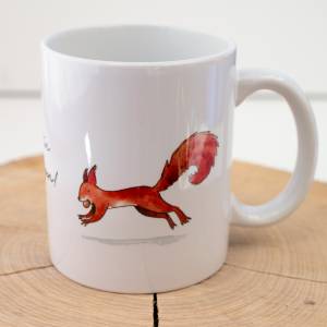 Frühstückstasse mit Eichhörnchen, Tasse Personalisierbar, Geschenk Tasse Bild 5
