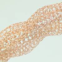 Schlangenkette - faszinierendes Damencollier - gehäkelt aus roségold Draht Bild 3