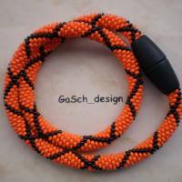 Häkelkette, gehäkelte Perlenkette * Kreuzung einer Orange Bild 1