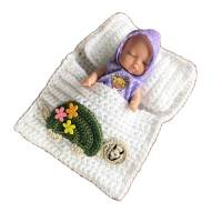 Puppenbettchen - Schlafsack für Puppen ca.15 cm  Schildkröte sofort lieferbar !!! Bild 1