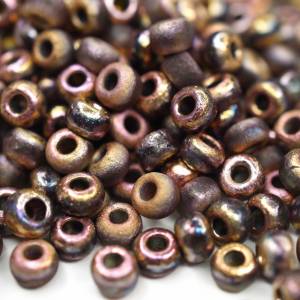 10g 6/0 Czech Seed Beads | Etched Crystal Full Capri Rose Bild 3