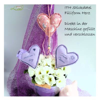 ITH Stickdatei Füllform Herz 10x10