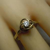 Feiner 585 Gold Knoten Ring mit Diamant RG 63 Bild 5