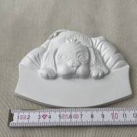 Türschild Hund - 1 Relief ca. 10cm zum selber malen mit Anhänger Bild 5