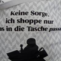 Shopper Bag XXL / Canvastasche / Yogatasche / Weekender / Strandtasche / Baumwolltasche / gefüttert / Grau / Schwarz Bild 2