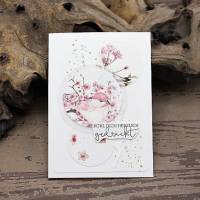 Grußkarte mit wunderschönen Kirschblütem-Motiv Bild 1