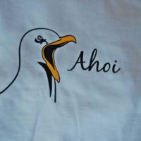 T-Shirt Herren - Möwe AHOI ~ Bio Baumwolle | Nordsee | Ostsee | Hamburg  | Meer Bild 3