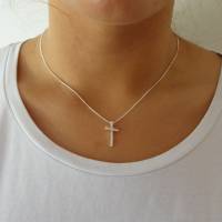 Kreuz "Kleiner Silanus" in Silber mit Kette, Silberkreuz als Geschenk für Kommunion oder Konfirmation Bild 6