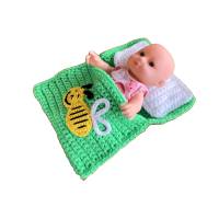 Puppenbettchen - Schlafsack für Puppen ca.15 cm  Biene  sofort lieferbar !!! Bild 1