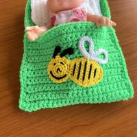 Puppenbettchen - Schlafsack für Puppen ca.15 cm  Biene  sofort lieferbar !!! Bild 4
