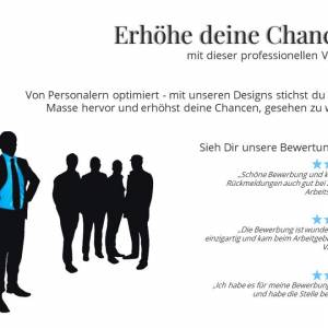 Bewerbungsvorlage deutsch | Professionelle Vorlage für Lebenslauf, Anschreiben, Deckblatt | Word & Pages Bild 2