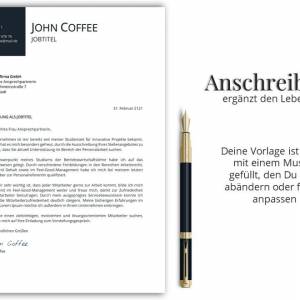 Bewerbungsvorlage deutsch | Professionelle Vorlage für Lebenslauf, Anschreiben, Deckblatt | Word & Pages Bild 4