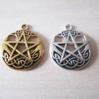 Charms Anhänger Amulett Viking Keltischer Knoten Pentagramm 2 Farben zur Auswahl Bild 1