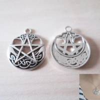 Charms Anhänger Amulett Viking Keltischer Knoten Pentagramm 2 Farben zur Auswahl Bild 2