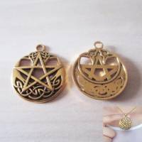 Charms Anhänger Amulett Viking Keltischer Knoten Pentagramm 2 Farben zur Auswahl Bild 3