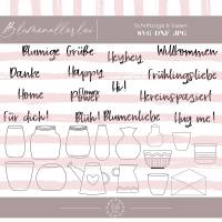 Plott & Stick "Blumenallerlei" Mix & Match Plotterdatei mit Stickvorlagen fürs Handsticken- und Anleitung Bild 2