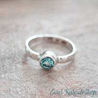 Schmaler Sterlingsilber Ring mit leuchtendem Blautopas Bild 4