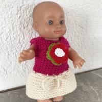 Süßes Kleidchen für Puppen 20 cm mit 3 D Häkelblume sofort lieferbar !!! Bild 2