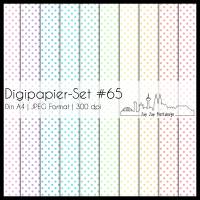 Digipapier Set #65 (Polkadots) in Pastellfarben zum drucken, plotten, scrappen, basteln & mehr Bild 2