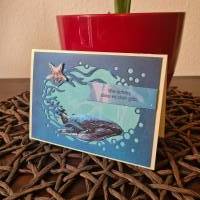 Geburtstagskarte - Wal - Wie schön,das es dich gibt - Seestern Bild 3
