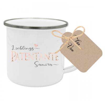 Tasse für die Patentante, Personalisiertes Geschenk für die Lieblingspatentante, Namenstasse als Geschenkidee