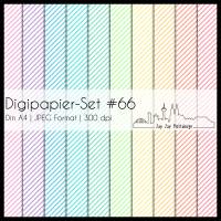 Digipapier Set #66 (diagonale Streifen) in Pastellfarben zum drucken, plotten, scrappen, basteln & mehr Bild 2