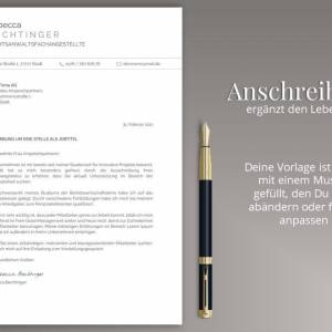 Professionelle Bewerbungsvorlage deutsch | Word & Pages | Vorlage Lebenslauf Anschreiben Deckblatt | Bewerbung Bild 5