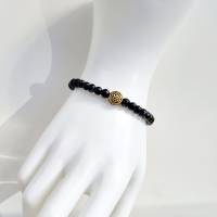 Armband keltischer Knoten, Schmuck für Wikinger, Mittelalter Schmuck, schwarzes Perlenarmband Bild 8