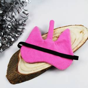 Schlafmaske, Schlafbrille einhorn pink türkis Regenbogen unicorn frauen kinder Reise-Zubehör Reise-Accessoire Spa-maske Bild 2