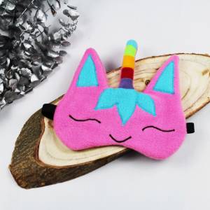 Schlafmaske, Schlafbrille einhorn pink türkis Regenbogen unicorn frauen kinder Reise-Zubehör Reise-Accessoire Spa-maske Bild 7