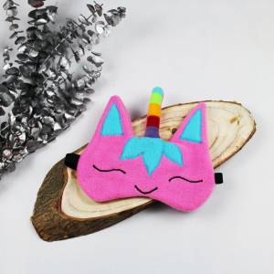 Schlafmaske, Schlafbrille einhorn pink türkis Regenbogen unicorn frauen kinder Reise-Zubehör Reise-Accessoire Spa-maske Bild 9