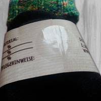 6 Sockenbanderolen: Handmade - grau -  personalisierbar | mit transparente Klebepunkte Bild 3