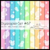 Digipapier Set #67 (Blasen) in Pastellfarben zum drucken, plotten, scrappen, basteln & mehr Bild 1