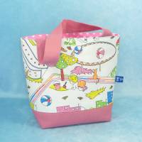 bunte Kindertasche *Auf dem Spielplatz* in rosa | Kindergartentasche | Kita Tasche | Osterkörbchen Bild 1