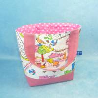 bunte Kindertasche *Auf dem Spielplatz* in rosa | Kindergartentasche | Kita Tasche | Osterkörbchen Bild 3