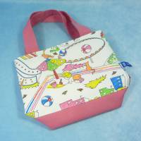 bunte Kindertasche *Auf dem Spielplatz* in rosa | Kindergartentasche | Kita Tasche | Osterkörbchen Bild 4