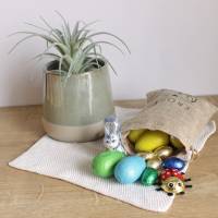 Geschenksäckchen, Geschenkbeutel klein "Frohe Ostern" aus der Manufaktur Karla Bild 4
