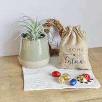 Geschenksäckchen, Geschenkbeutel klein "Frohe Ostern" aus der Manufaktur Karla Bild 8