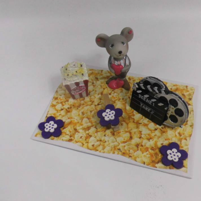 Geldgeschenk Gutschein für Kino Filmeabend Filmabo Popcorn  - Mäuse schenken