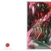 Kunst–Doppelkarte - „Blumen abstrakt“ - bewusst ohne Textvorgabe - Design  Ulrike Kröll. Bild 2