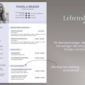 Professionelle Bewerbungsvorlage Lebenslauf Vorlage deutsch Word & Pages Bild 7