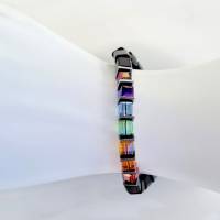 Armband aus Glas Würfeln #  Regenbogen Pride LGBTQI LGBT # Würfelarmband Bild 2