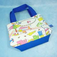 bunte Kindertasche *Auf dem Spielplatz* in blau | Kindergartentasche | Kita Tasche | Osterkörbchen Bild 4