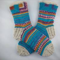 Handgestrickte Socken in Größe 38/39, Stricksocken, Socke Bild 4