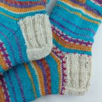 Handgestrickte Socken in Größe 38/39, Stricksocken, Socke Bild 7