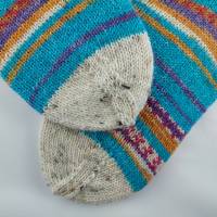 Handgestrickte Socken in Größe 38/39, Stricksocken, Socke Bild 8