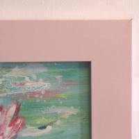 ROSA SEEROSEN - kleines gerahmtes Blumenbild mit rosa Seerosen 40cmx30cm Bild 5