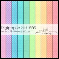Digipapier Set #69 (Sternchen) in Pastellfarben zum drucken, plotten, scrappen, basteln & mehr Bild 1
