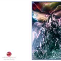 Kunst–Doppelkarte - „Eiskristalle“ - bewusst ohne Textvorgabe - Design  Ulrike Kröll. Bild 2